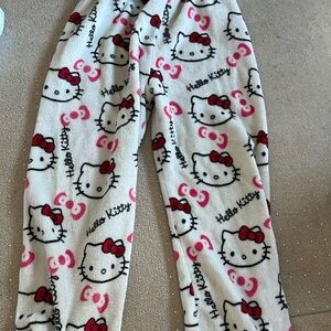 Hello Kitty Women's Pajama Pants - White and Red